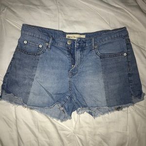 Multi wash “best girlfriend” denim shorts